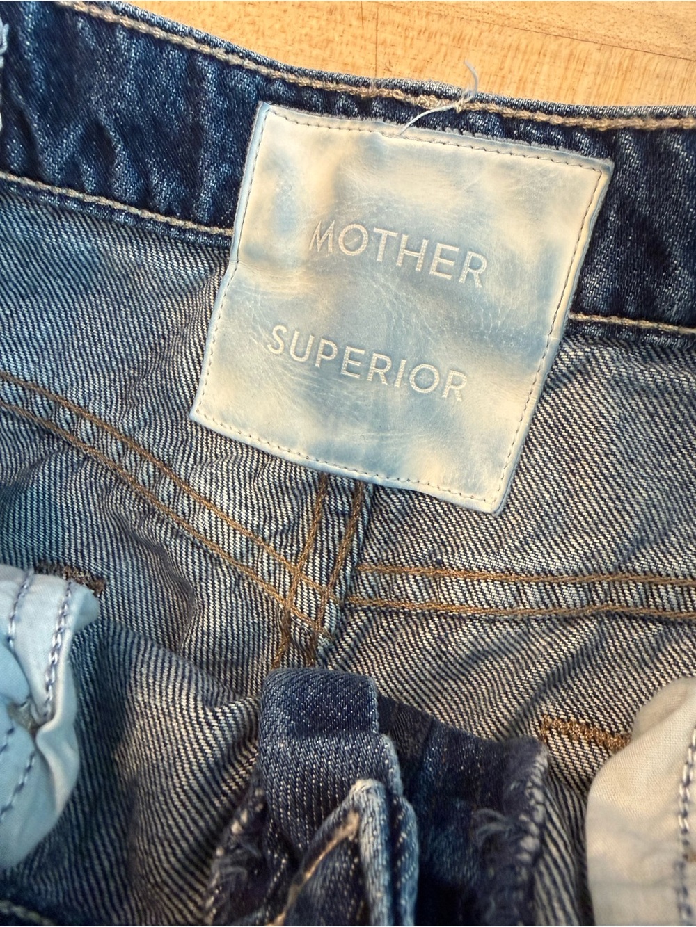 MOTHER Wide-Leg Dark Blue Jeans - Picture 8 of 15